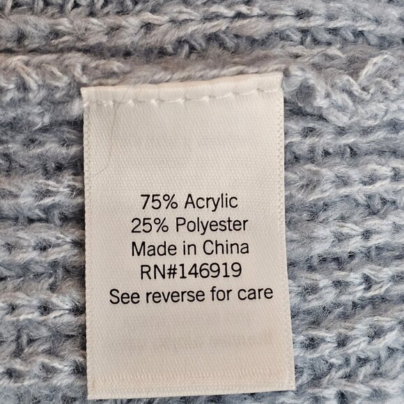 NWT Nine West Sweater Womens XXL Blue V Neck Twist Front Knit Pullover Preppy - Picture 6 of 11